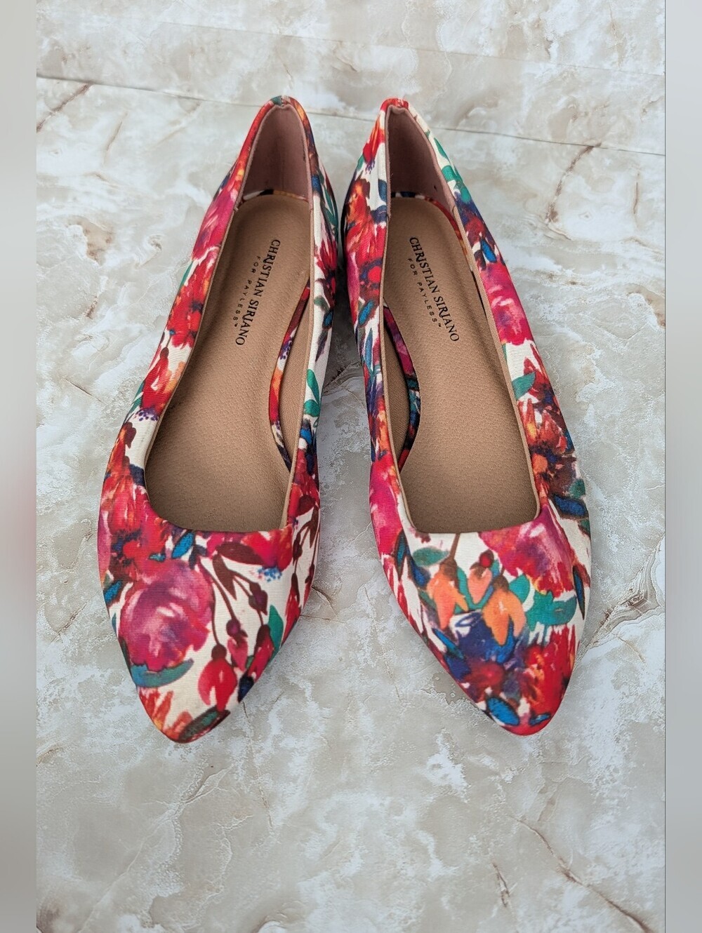 Christian Siriano Floral Slip-On Shoes Women's Sz 10